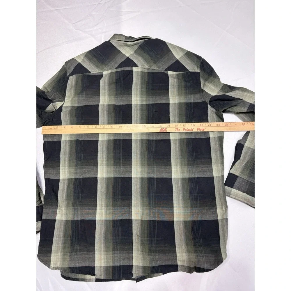 Rock &‎ Republic Shirt Mens Size XL Green Button Down Long Sleeve With Pockets